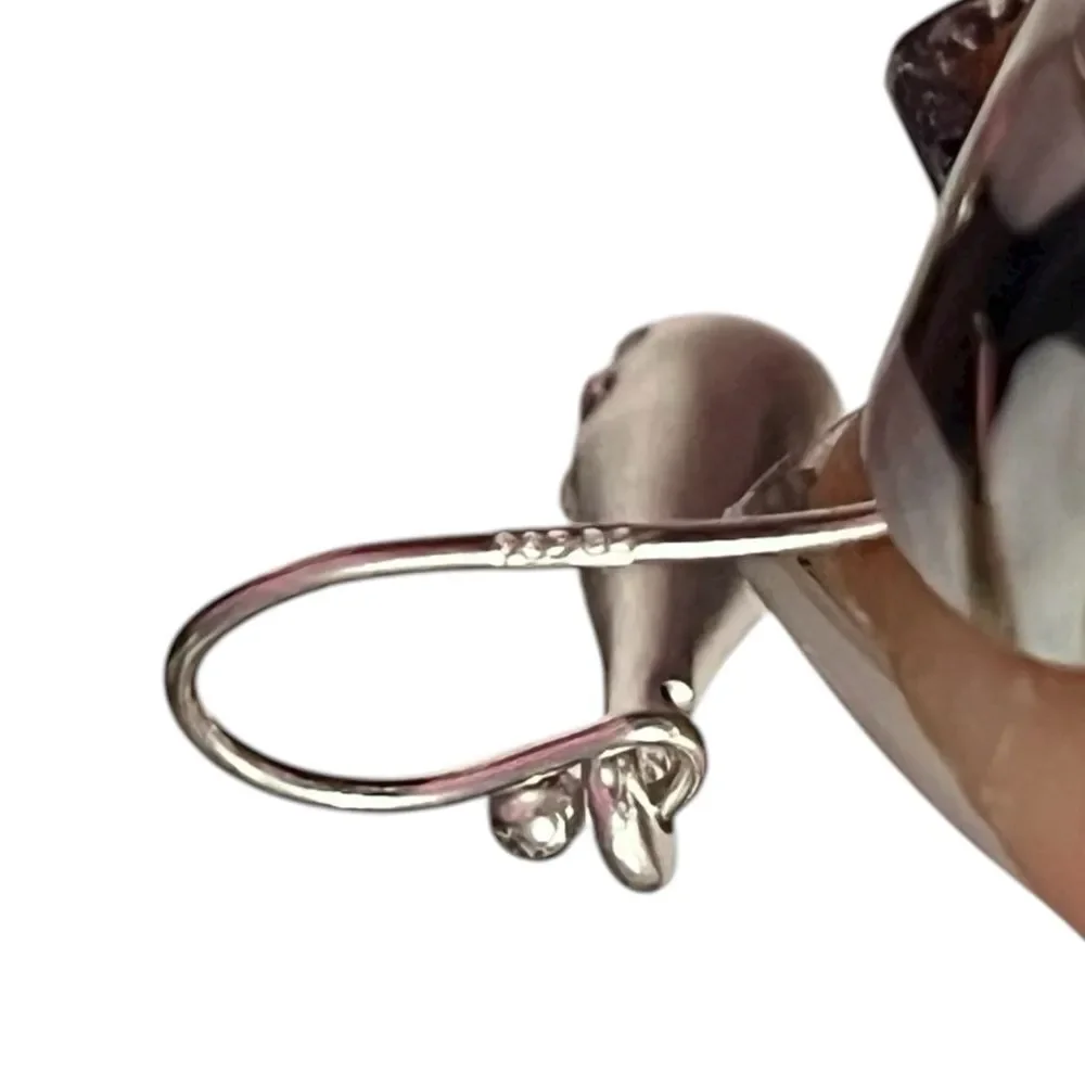 Elegant Sterling Silver Crystal Drop Earrings